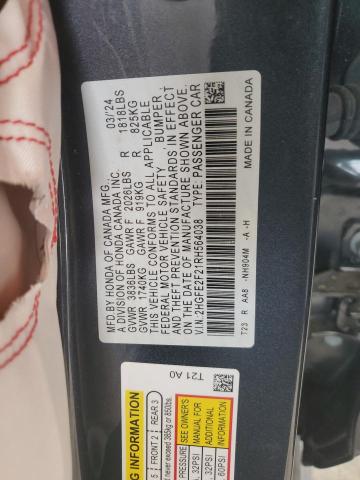 2HGFE2F21RH564038 - 2024 HONDA CIVIC LX 灰色 照片 12
