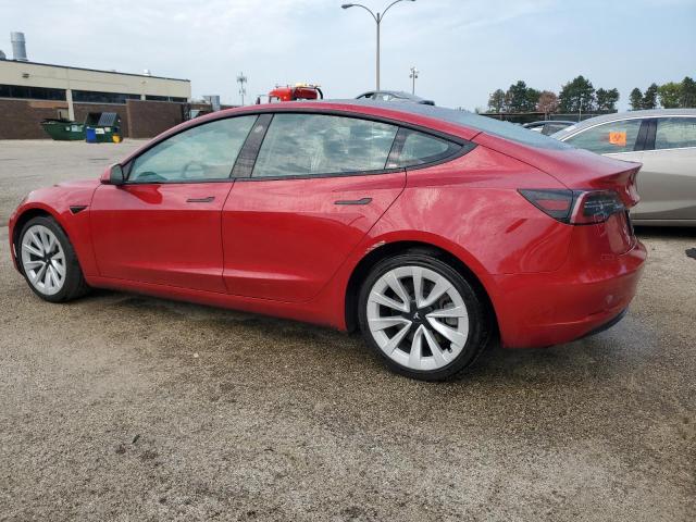 5YJ3E1EA7NF285603 - 2022 TESLA MODEL 3 Rouge photo 2