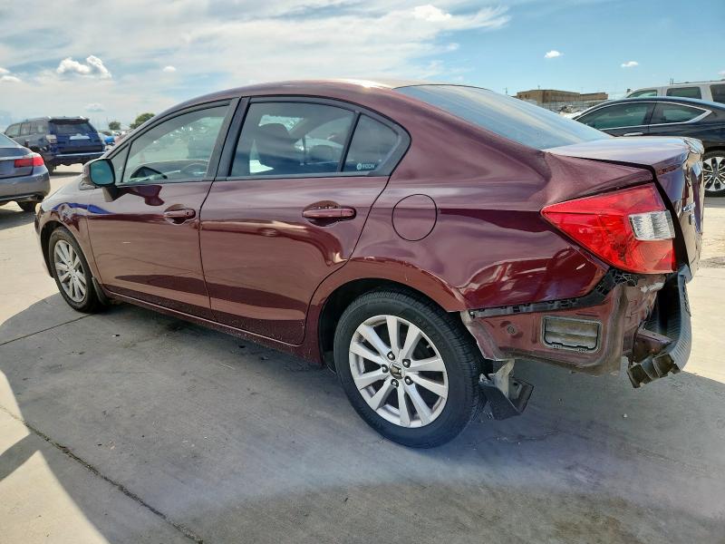 2HGFB2F53CH606848 - 2012 HONDA CIVIC LX 勃艮第红 照片 2