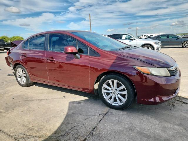2HGFB2F53CH606848 - 2012 HONDA CIVIC LX 勃艮第红 照片 4