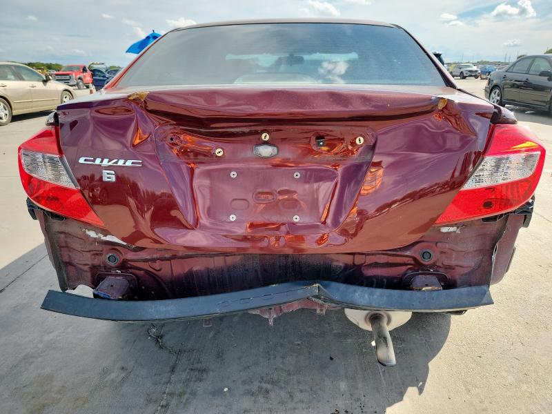 2HGFB2F53CH606848 - 2012 HONDA CIVIC LX 勃艮第红 照片 6