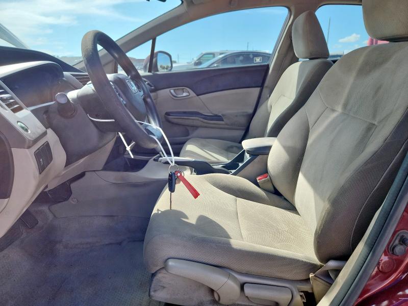 2HGFB2F53CH606848 - 2012 HONDA CIVIC LX 勃艮第红 照片 7