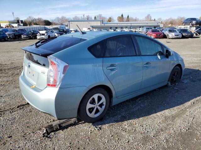 JTDKN3DU3E1813925 - 2014 TOYOTA PRIUS TURQUOISE photo 3