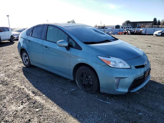 JTDKN3DU3E1813925 - 2014 TOYOTA PRIUS TURQUOISE photo 4