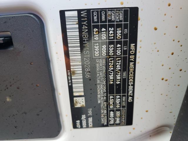 W1Y4NBHY1ST202836 - 2025 MERCEDES-BENZ SPRINTER 2500 WHITE photo 12