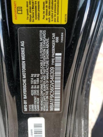 WBA1F9C56GV546309 - 2016 BMW 228 I SULEV BLACK photo 12