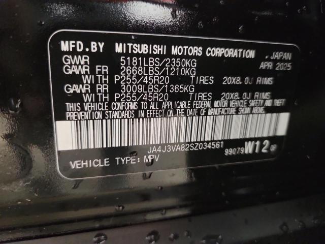 JA4J3VA82SZ034561 - 2025 MITSUBISHI OUTLANDER SE BLACK photo 13