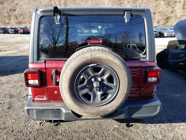 1C4GJXAGXMW649887 - 2021 JEEP WRANGLER SPORT BURGUNDY photo 6