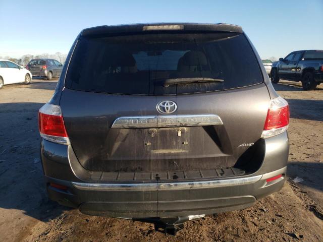 5TDBK3EH9DS183887 - 2013 TOYOTA HIGHLANDER BASE GRAY photo 6