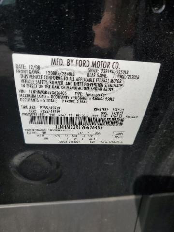 1LNHM93R19G626405 - 2009 LINCOLN MKS Սև լուսանկար 12