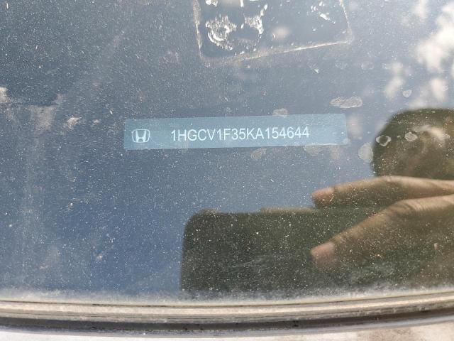 1HGCV1F35KA154644 - 2019 HONDA ACCORD SPORT أبيض صورة 12