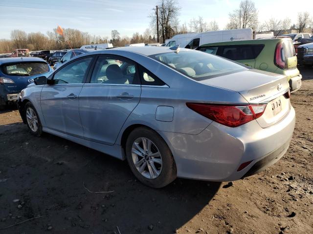 5NPEB4AC5EH877156 - 2014 HYUNDAI SONATA GLS BLUE photo 2