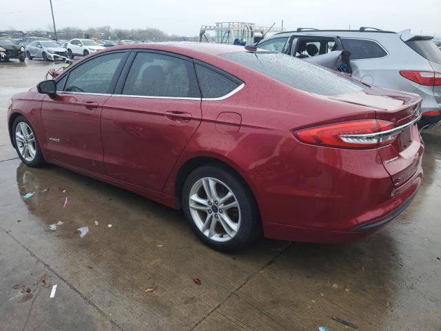 3FA6P0LU1JR152588 - 2018 FORD FUSION SE HYBRID BURGUNDY photo 2