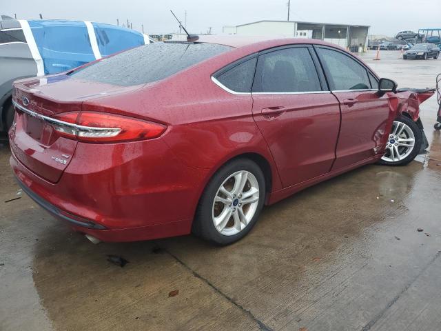 3FA6P0LU1JR152588 - 2018 FORD FUSION SE HYBRID BURGUNDY photo 3