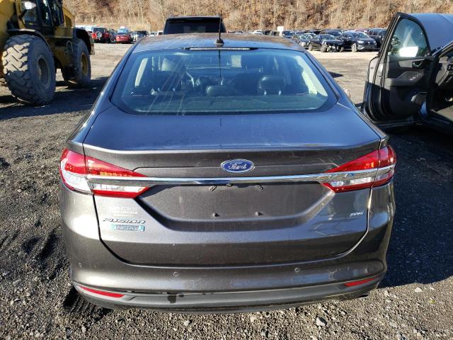 3FA6P0PUXHR376835 - 2017 FORD FUSION SE PHEV GRAY photo 6