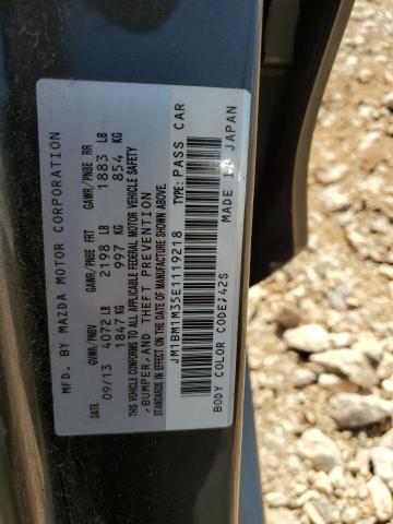 JM1BM1M35E1119218 - 2014 MAZDA 3 GRAND TOURING GRAY photo 13