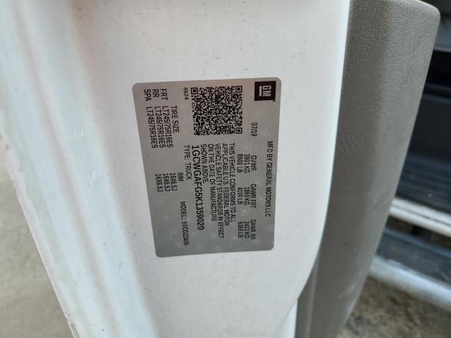 1GCWGAFG5K1359020 - 2019 CHEVROLET EXPRESS G2 白色 照片 12