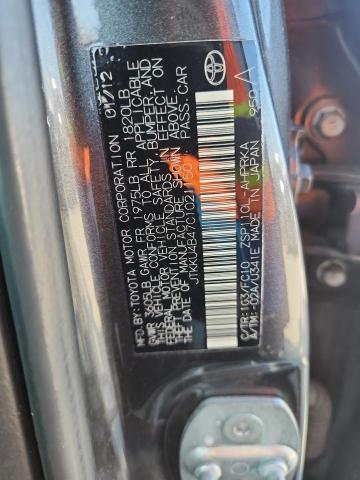 JTKKU4B47C1021150 - 2012 TOYOTA SCION XD GRAY photo 12