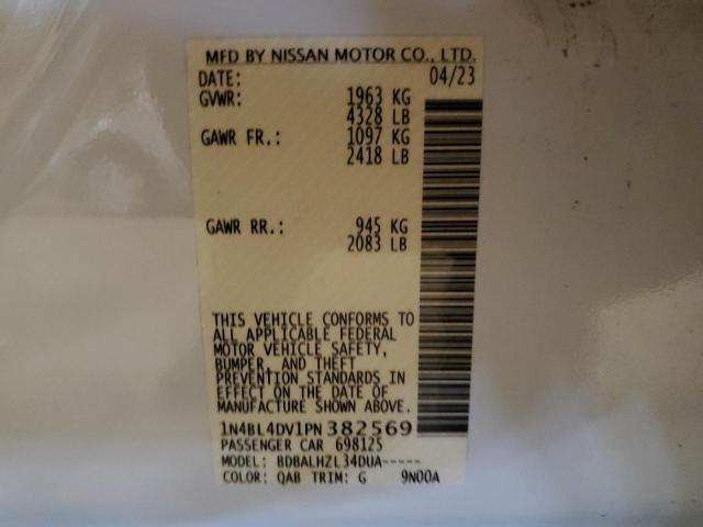 1N4BL4DV1PN382569 - 2023 NISSAN ALTIMA SV WHITE photo 13