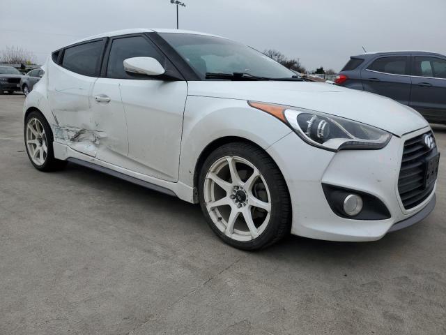 KMHTC6AE2EU200388 - 2014 HYUNDAI VELOSTER TURBO WHITE photo 4