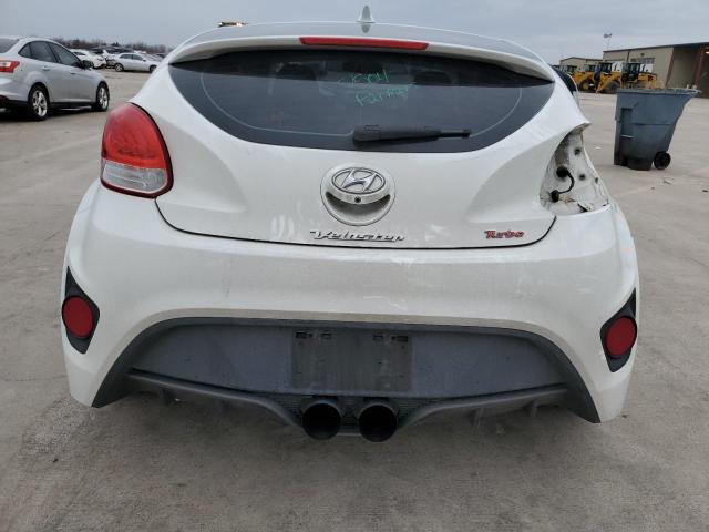 KMHTC6AE2EU200388 - 2014 HYUNDAI VELOSTER TURBO WHITE photo 6