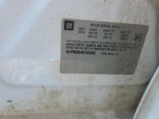 1G1PB5SG4E7322969 - 2014 CHEVROLET CRUZE LS 白色 照片 12