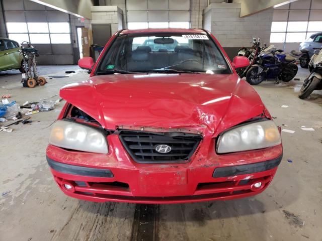 KMHDN46D25U057803 - 2005 HYUNDAI ELANTRA GLS RED photo 5