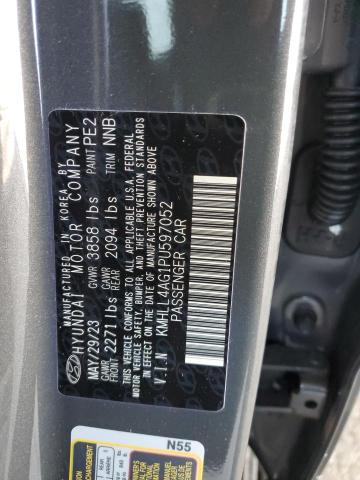 KMHLL4AG1PU597052 - 2023 HYUNDAI ELANTRA SE GRAY photo 12