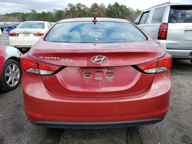 KMHDH4AE6EU048223 - 2014 HYUNDAI ELANTRA SE RED photo 6