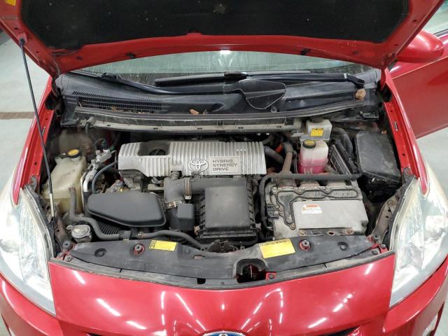 JTDKN3DU6A0020442 - 2010 TOYOTA PRIUS წითელი ფოტო 11
