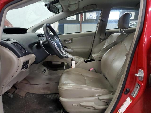 JTDKN3DU6A0020442 - 2010 TOYOTA PRIUS წითელი ფოტო 7