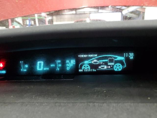 JTDKN3DU6A0020442 - 2010 TOYOTA PRIUS წითელი ფოტო 9