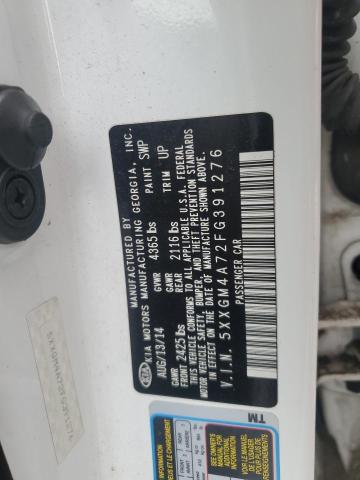 5XXGM4A72FG391276 - 2015 KIA OPTIMA LX WHITE photo 13