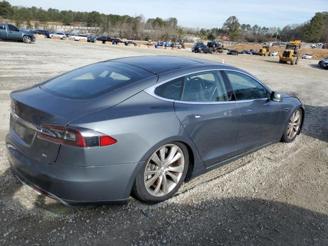 5YJSA1H19EFP37263 - 2014 TESLA MODEL S GRAY photo 3