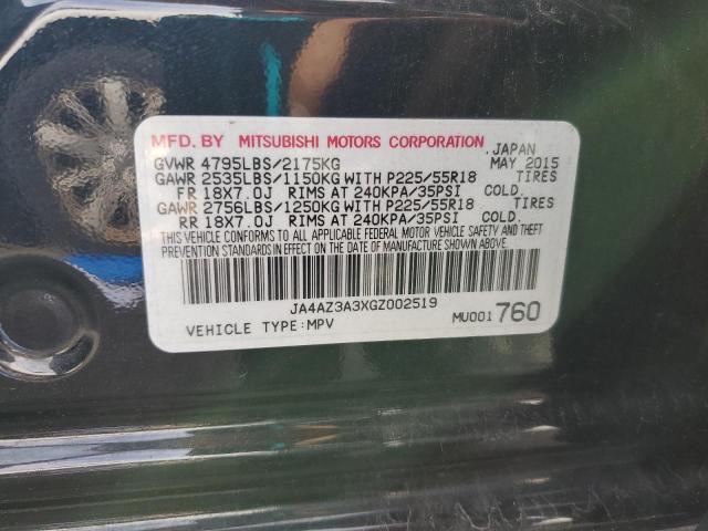 JA4AZ3A3XGZ002519 - 2016 MITSUBISHI OUTLANDER SE 黑色 照片 13