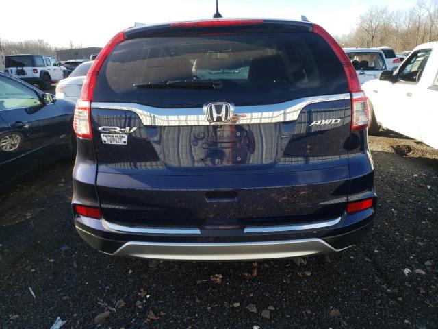 5J6RM4H72GL118994 - 2016 HONDA CR-V EXL BLUE photo 6