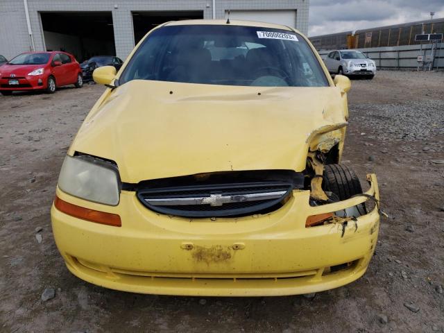 KL1TD62614B204460 - 2004 CHEVROLET AVEO YELLOW photo 5