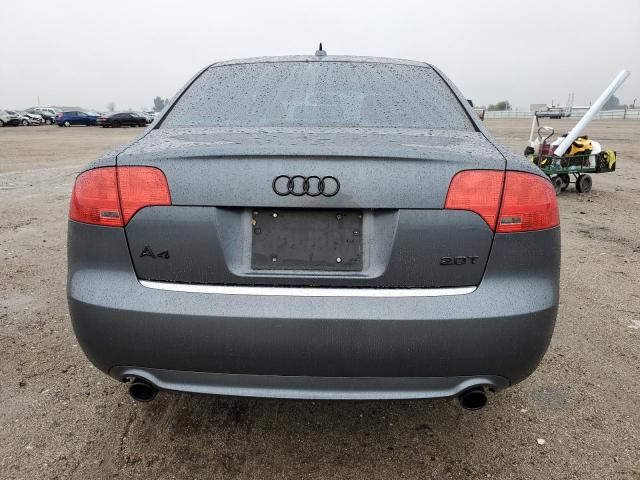 WAUAF78E08A035166 - 2008 AUDI A4 2.0T GRAY photo 6