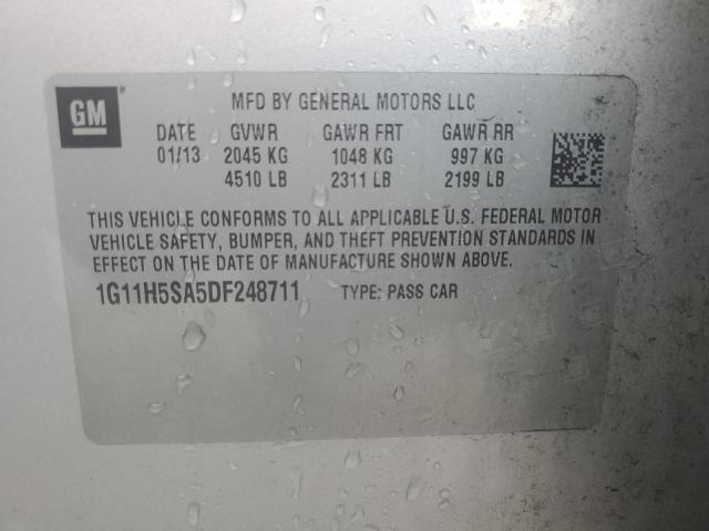 1G11H5SA5DF248711 - 2013 CHEVROLET MALIBU LTZ Boz foto 12