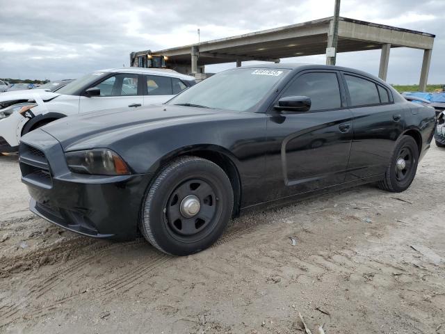 2C3CDXAT4DH600707 - 2013 DODGE CHARGER POLICE BLACK photo 1