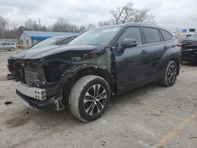 5TDGBRCH7NS553358 - 2022 TOYOTA HIGHLANDER HYBRID XLE GRAY photo 1