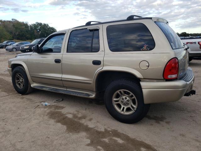 1B4HR48Z92F219572 - 2002 DODGE DURANGO SLT TAN photo 2