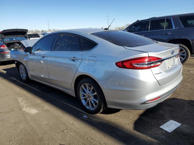 3FA6P0LU8HR380792 - 2017 FORD FUSION SE HYBRID SILVER photo 2