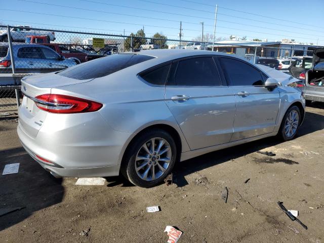 3FA6P0LU8HR380792 - 2017 FORD FUSION SE HYBRID SILVER photo 3