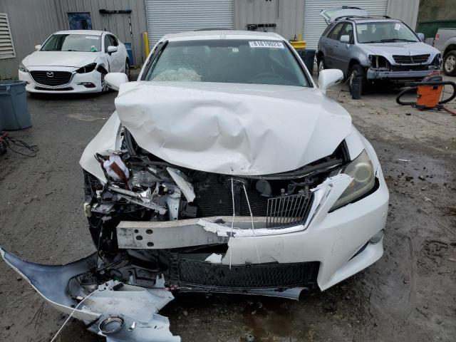 JTHFF2C28C2522299 - 2012 LEXUS IS 250 WHITE photo 5