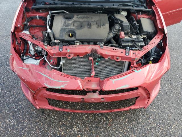 2T1BURHE8HC837596 - 2017 TOYOTA COROLLA L RED photo 11