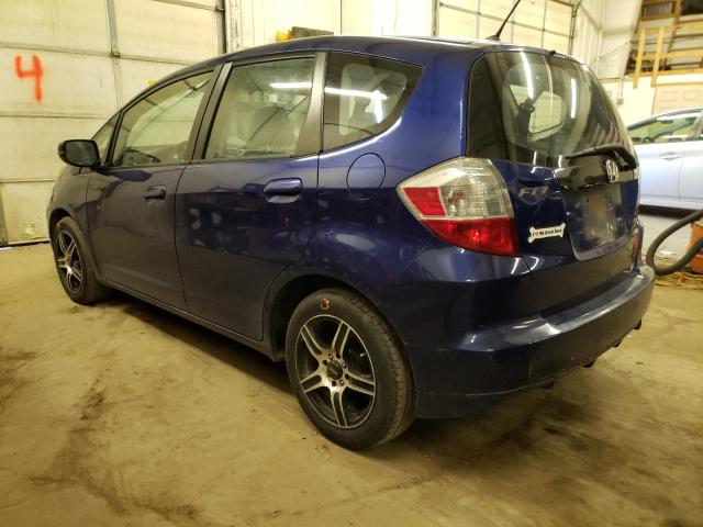 JHMGE8H20AC009333 - 2010 HONDA FIT BLUE photo 2