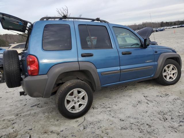 1J4GK48K44W265975 - 2004 JEEP LIBERTY SPORT BLUE photo 3