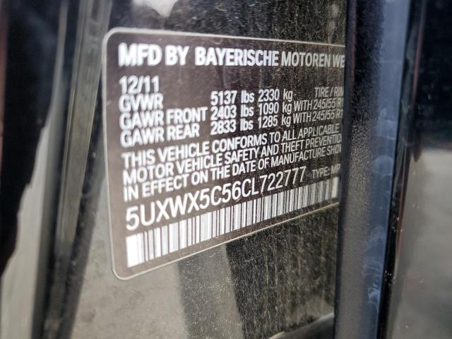 5UXWX5C56CL722777 - 2012 BMW X3 XDRIVE28I BLACK photo 13