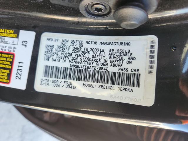1NXBU4EE8AZ273542 - 2010 TOYOTA COROLLA BASE 黑色 照片 12